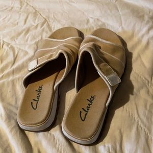 Clark slip on sandals size 7
